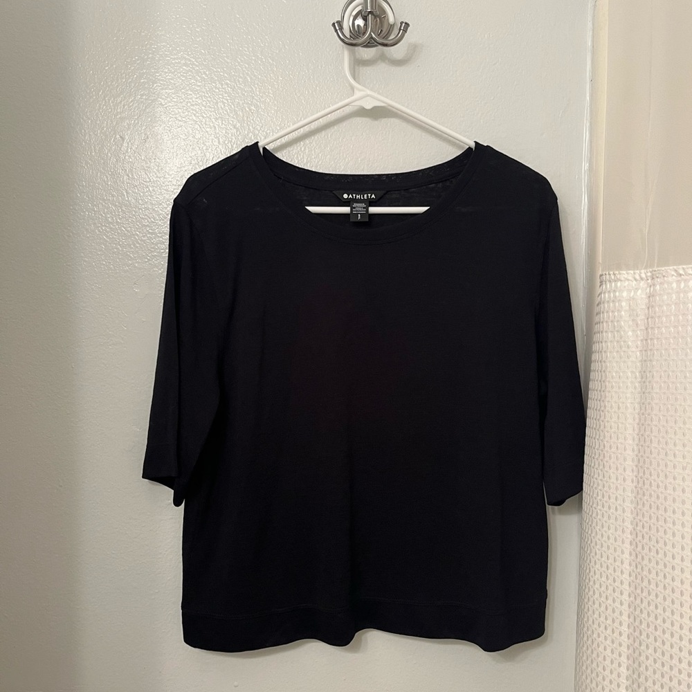 Athleta oversized quarter sleeve top